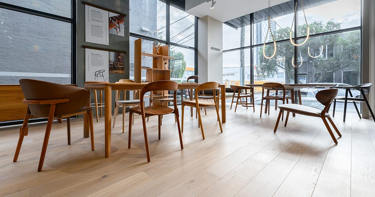 Ducksnest Showroom featuring Havwoods Camberwell Wood Flooring